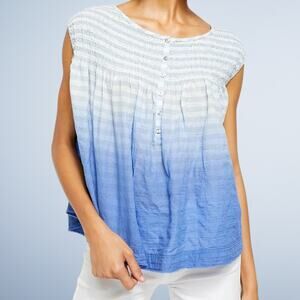 Free People We The Free Little Bit of Something Ombre Oversized Blouse Size XS